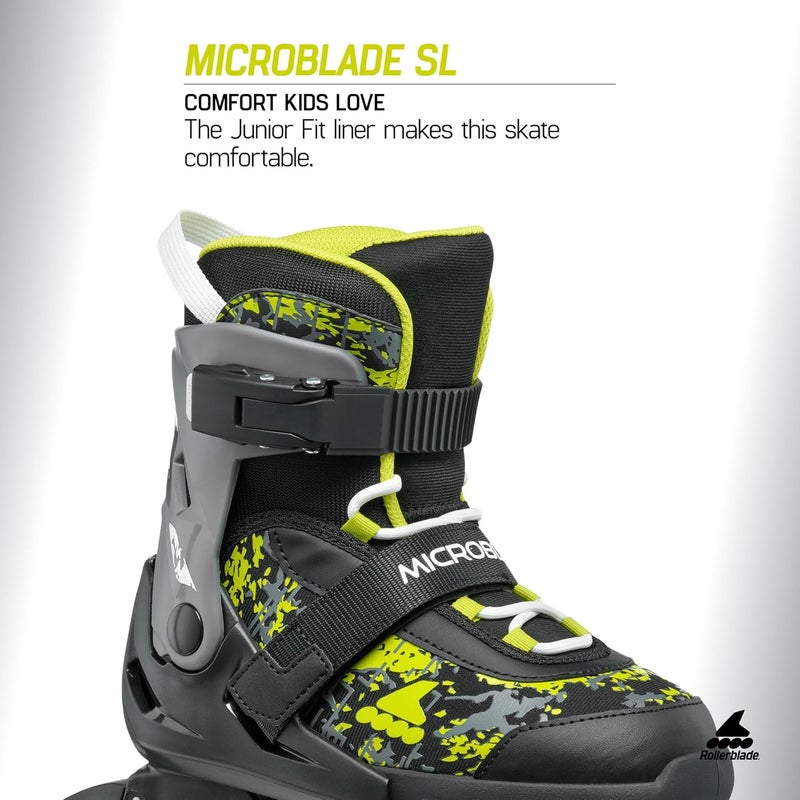 ROLLERBLADE زلاجة انلاين قابلة للتعديل للأطفال Microblade SL، أداء الشباب، زلاجات انلاين للأطفال والمراهقين - Image 3